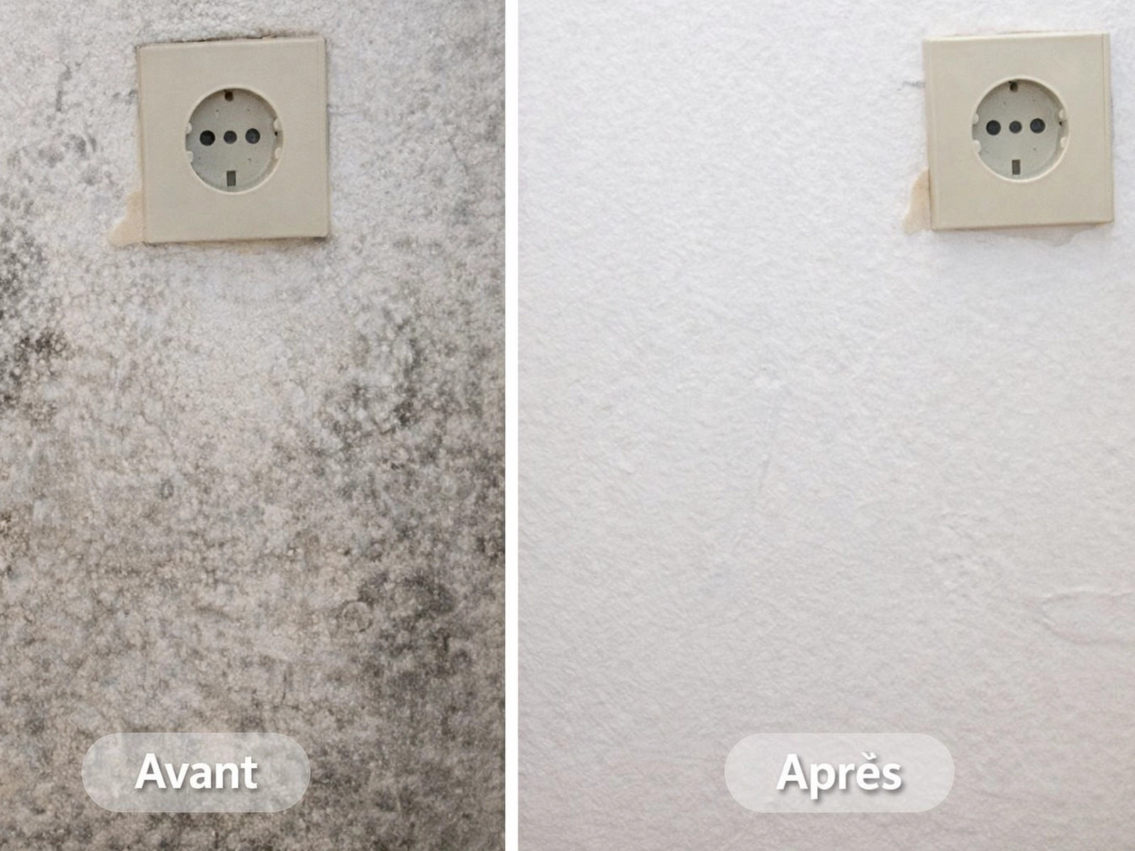 avant apres moisissure mur nettoyage traitement humidite