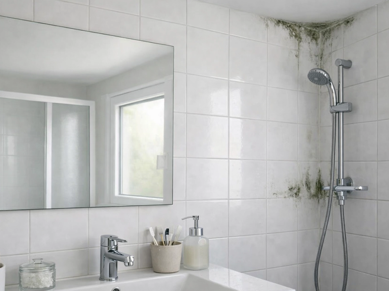 moisissure salle de bain mur humidite vapeur eau